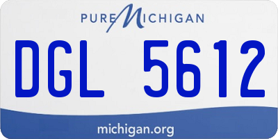 MI license plate DGL5612