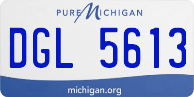 MI license plate DGL5613
