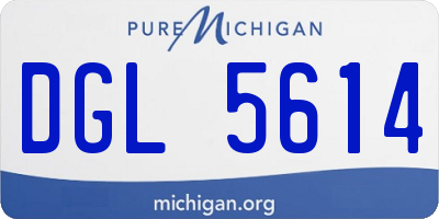 MI license plate DGL5614