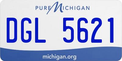 MI license plate DGL5621
