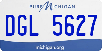 MI license plate DGL5627