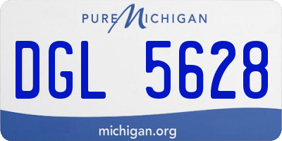 MI license plate DGL5628