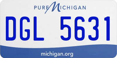 MI license plate DGL5631