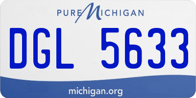 MI license plate DGL5633