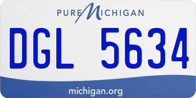 MI license plate DGL5634