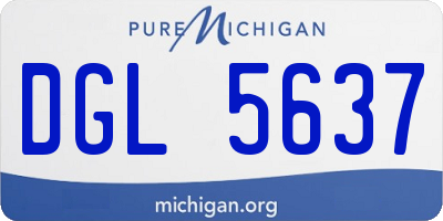MI license plate DGL5637