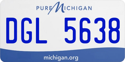 MI license plate DGL5638
