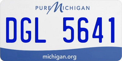 MI license plate DGL5641
