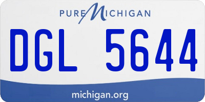 MI license plate DGL5644