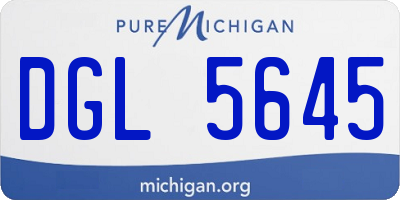 MI license plate DGL5645