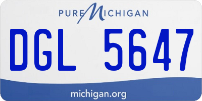 MI license plate DGL5647
