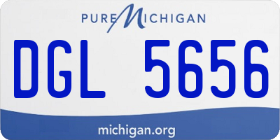 MI license plate DGL5656