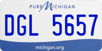 MI license plate DGL5657