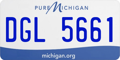 MI license plate DGL5661