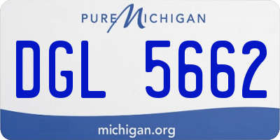 MI license plate DGL5662