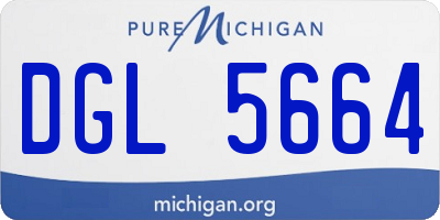 MI license plate DGL5664