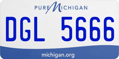 MI license plate DGL5666