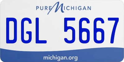 MI license plate DGL5667