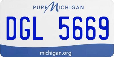 MI license plate DGL5669