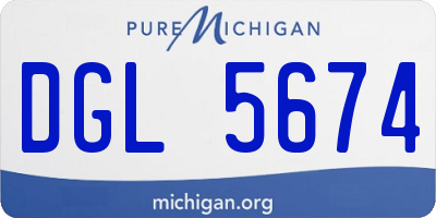 MI license plate DGL5674