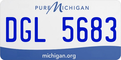 MI license plate DGL5683