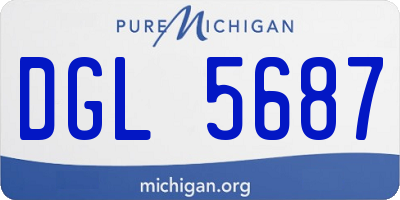 MI license plate DGL5687