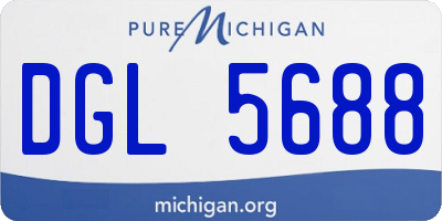 MI license plate DGL5688