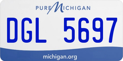 MI license plate DGL5697