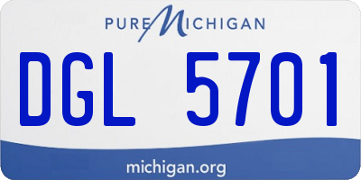 MI license plate DGL5701
