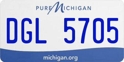 MI license plate DGL5705
