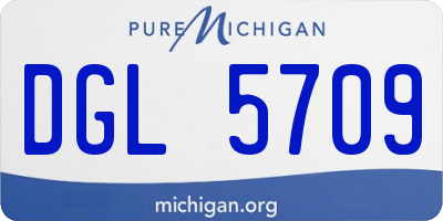 MI license plate DGL5709
