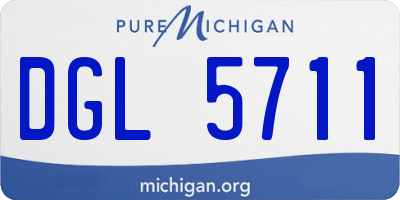MI license plate DGL5711