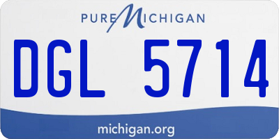 MI license plate DGL5714