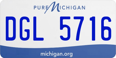 MI license plate DGL5716