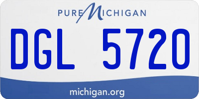 MI license plate DGL5720