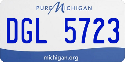 MI license plate DGL5723