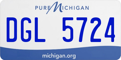 MI license plate DGL5724