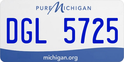 MI license plate DGL5725