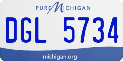 MI license plate DGL5734