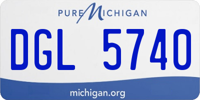 MI license plate DGL5740