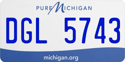MI license plate DGL5743