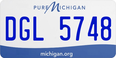 MI license plate DGL5748
