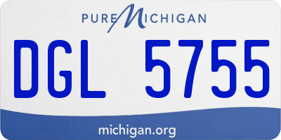 MI license plate DGL5755