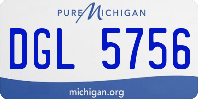 MI license plate DGL5756