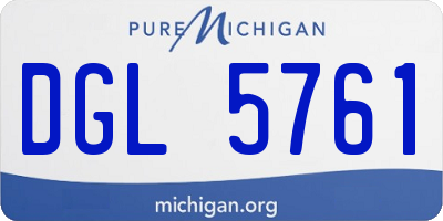 MI license plate DGL5761