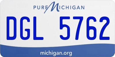MI license plate DGL5762