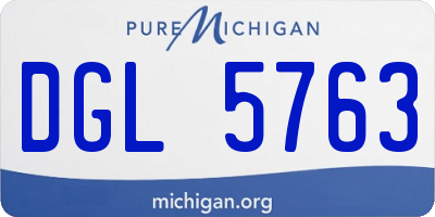 MI license plate DGL5763