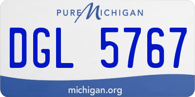 MI license plate DGL5767