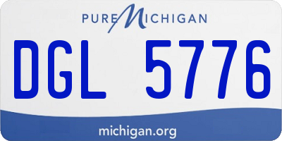 MI license plate DGL5776
