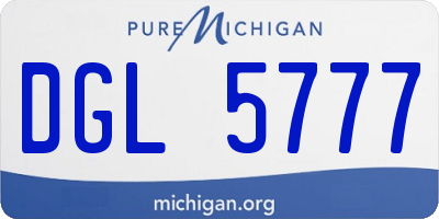 MI license plate DGL5777